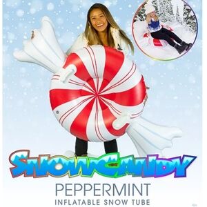 NEW SnowCandy Peppermint Inflatable Snow Tube